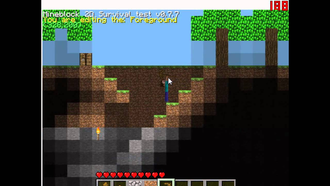 Minecraft 2D  Survival Mode [Mineblock by Orange451 