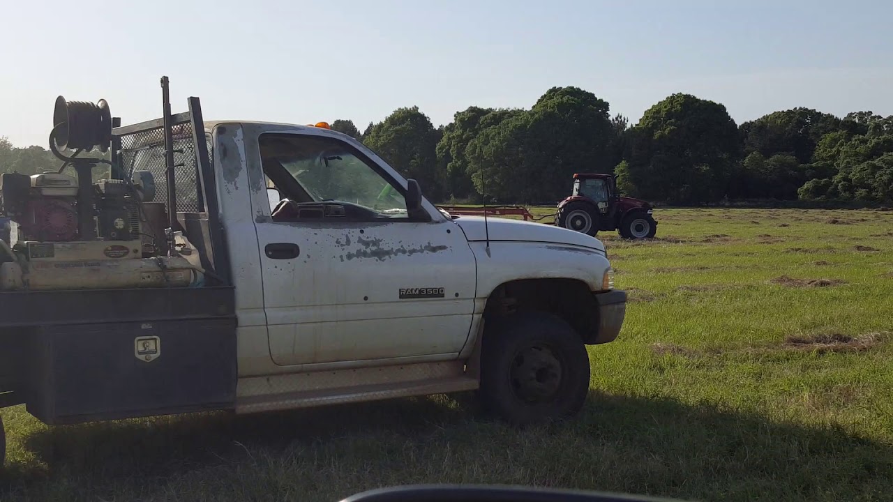 tractor rake baler combo - YouTube