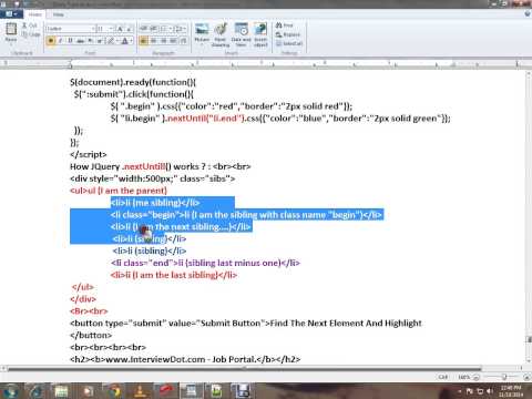 NEXTUNTIL METHOD IN JQUERY DEMO TAMIL