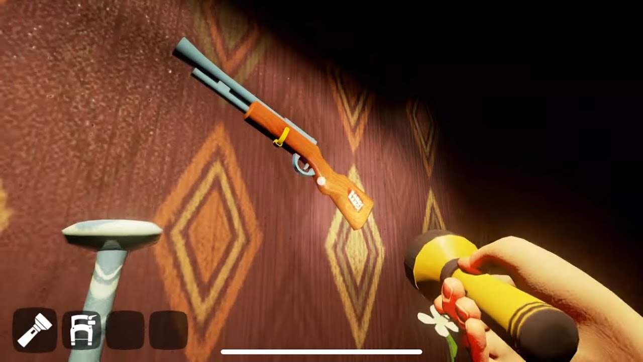 Hello Neighbor Rifle Hello Neighbor Alpha 3 Using Toy Rifle - YouTube