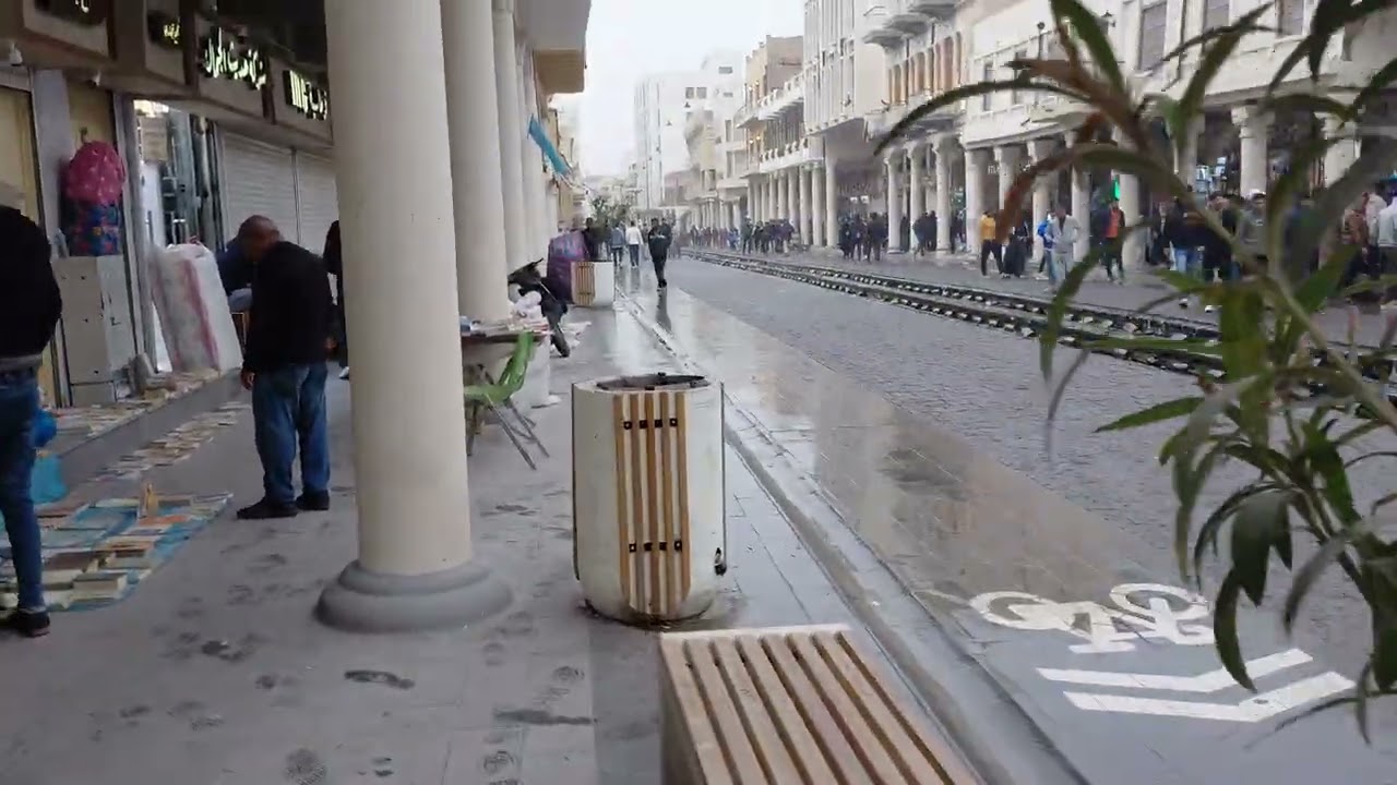 الامطار في شارع الرشيد