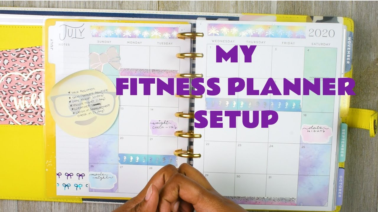 My Fitness Planner Setup Happy Planner Health & Wellness YouTube