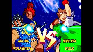 Marvel Super Heroes VS. Street Fighter - Wolverine and Akuma Playthrough (May 20, 2022)