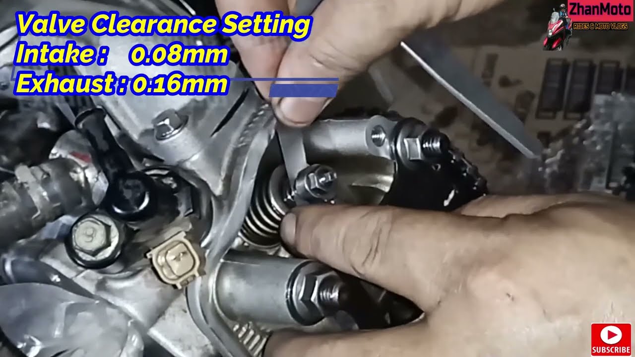 HOW TO SET MIO MXI 125 Fi / TRICITY  VALVE CLEARANCE?
