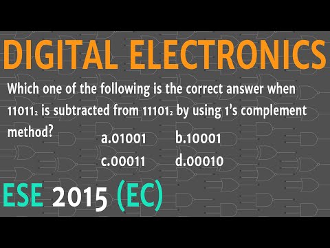 1’s complement subtraction || ESE 2015 EC