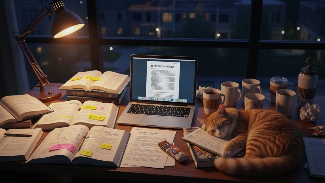 Late Night Study Session ☕ Chill Jazzhop Beats to Focus & Work [1 Hour Mix]