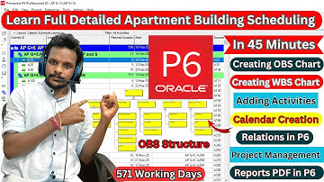 Learn Complete Detailed Scheduling of Project by using Primavera P6 Software | Apartment Building |