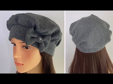 DIY French Beret Hat Sewing Tutorial  Girl Hat   Lady Hat  Baby Hat  Chapéu De Menina  लड़की हट