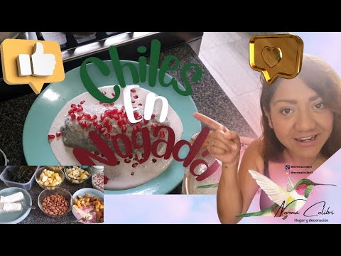 ✨Como hacer chiles en nogada 😋 paso a paso con ingredientes sencillos 🇲🇽