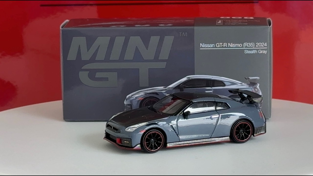 MINI GT 868 NISSAN GT-R 35 NISMO 2024 (stealth gray) 1/64 - YouTube