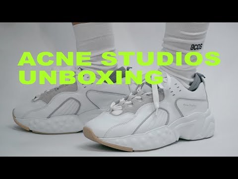 acne studios sneakers unboxing + on feet