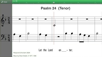 R&A Psalm, Fourth Sunday of Advent 2025, Psalm 24, Tenor
