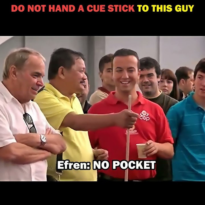 DO NOT HAND A CUE STICK TO EFREN REYES LIKE THIS