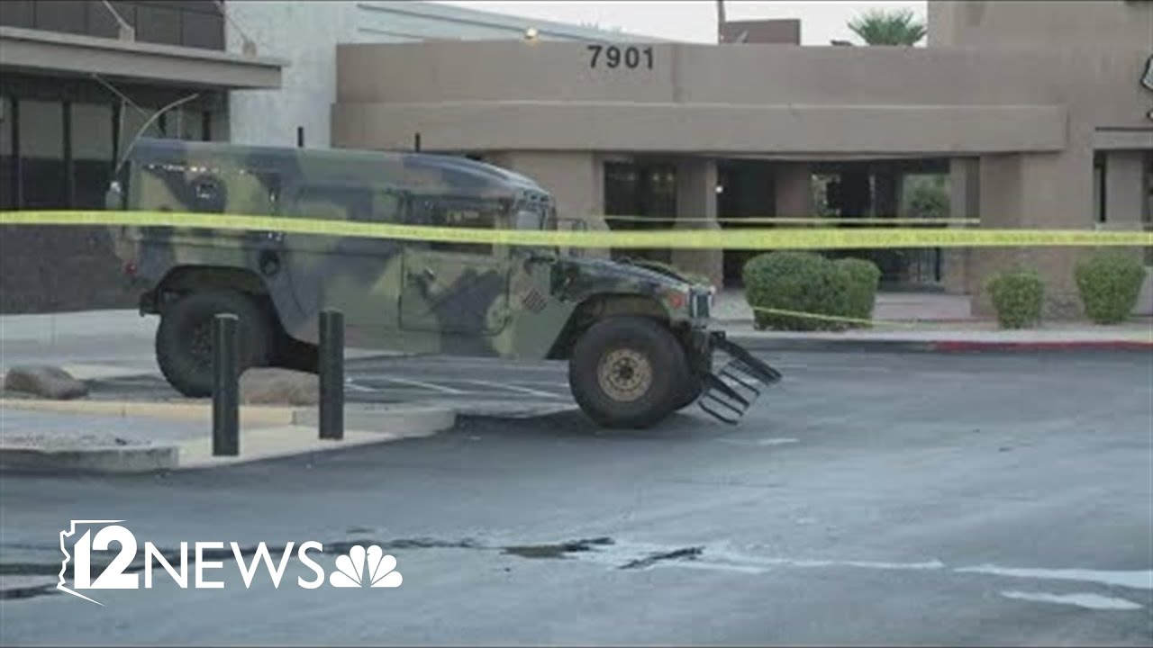 Patrol vehicle damaged during crash in Scottsdale parking lot
