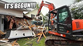 DIY DEMOLITION OF AN ABANDONED HOUSE!!! - DIY Dream House Ep. 1