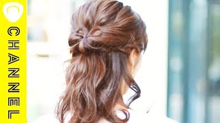 ヘアサロン要らず 細リボンお呼ばれヘア♡