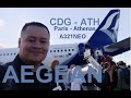 Aegean airlines a3611 pars cdg  athenas ath a321neo