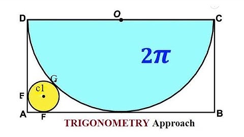 Calculate area of the Yellow shaded circle | Semicircle | (Important Geometry Trigonometry skills)