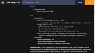SephiranPlays: Overwatch! July 12th PTR PATCH NOTES!