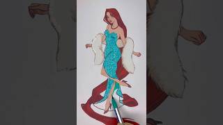 Making Ariel Dress🧜🏻‍♀️ #Rifanaartandcraft #Ytshorts #Shorts #Glitterdress #Art