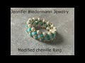 Stiff Beaded Ring  - Modified chenille stitch