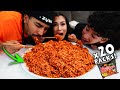 *15 LBS* SPICY NOODLE CHALLENGE & MUKBANG 🔥!! (x20 PACKS) | 불닭 볶음면 도전 | The Family Project