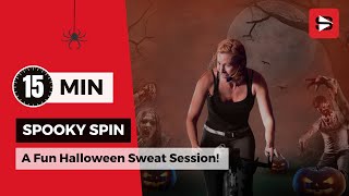 Free 15 Minute Spinning Workout | Spooky Sweaty Halloween Spin Class! (15 Min Workout)