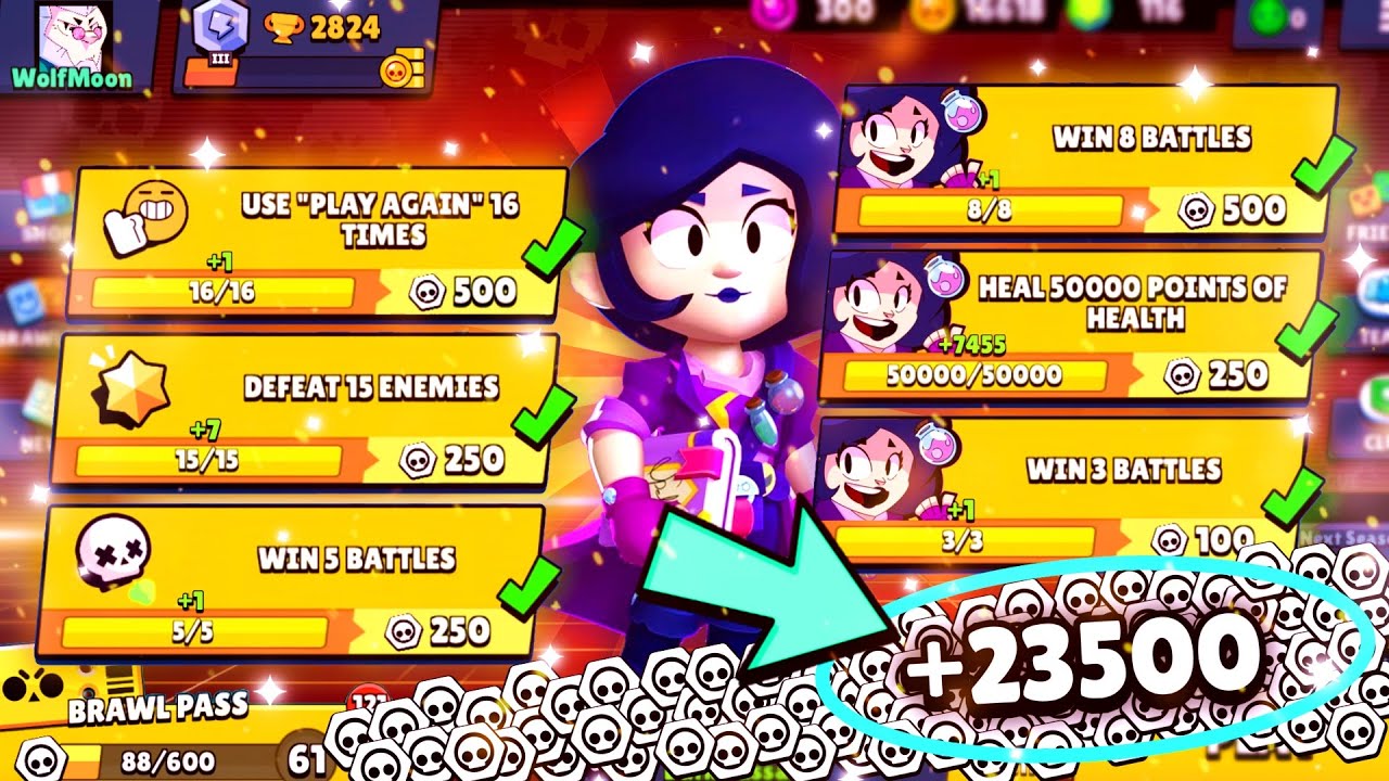 I GOT 23500 TOKENS NONSTOP! 70 TIERS + Box Opening - Brawl Stars