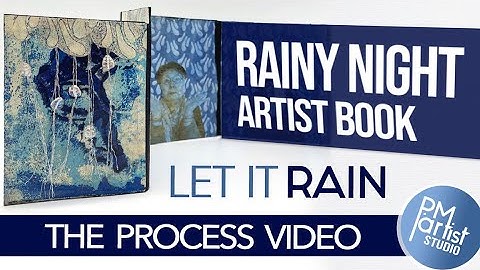 Mixed Media Artist Book, Let It Rain Process of an Accordion