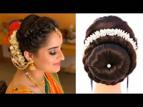 Latest 50 Gajra Hairstyles for Wedding and Engagement in 2022 - Tips and  Beauty | Bridal hairdo, Hair style on saree, Hair makeover