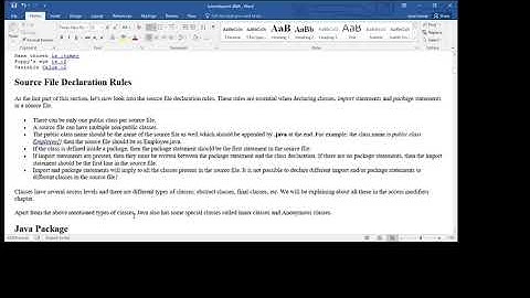 SOURCE FILE DECLARATION RULE | JAVA | FREE VIDEOS