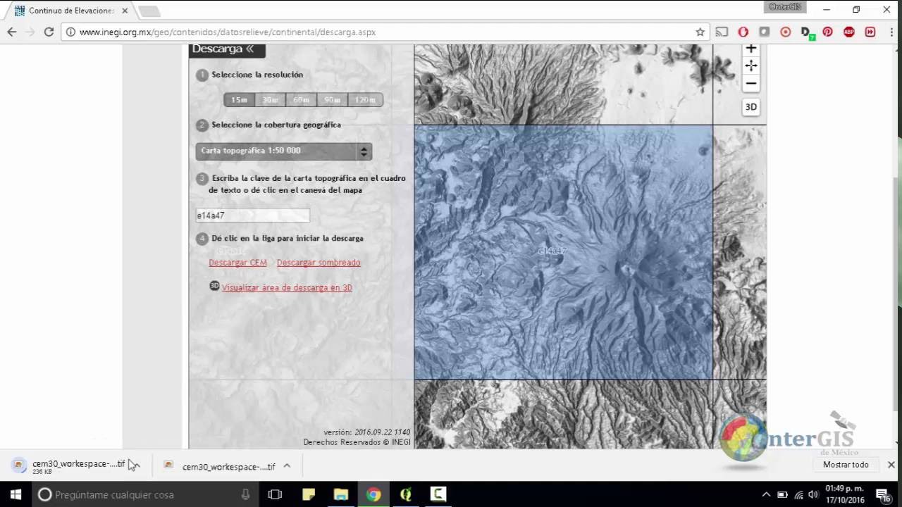 Descarga raster desde CEM  INEGI - YouTube