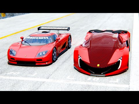 Ferrari Impronta vs Koenigsegg CC GT at Drag Race 20 KM