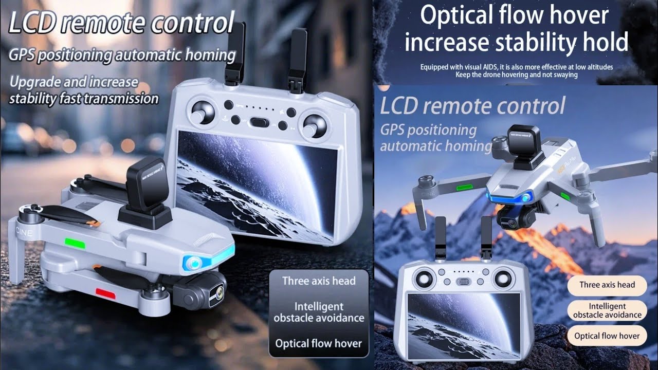 AE3 PRO Max NEW LCD RC GPS Drone Click description & Buy