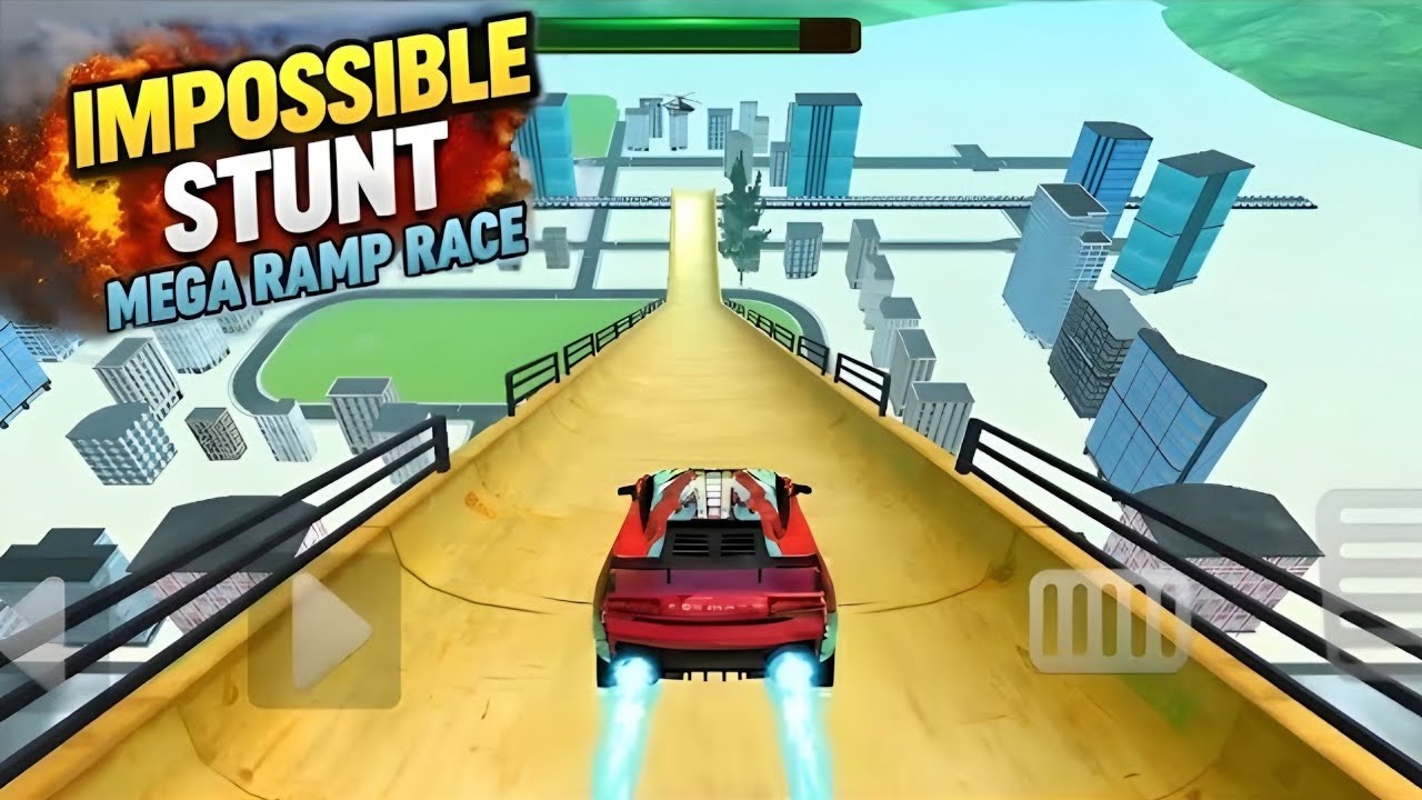 Mega Ramp Race - Extreme Car Stunt Racing Gameplay Video 🚗💥