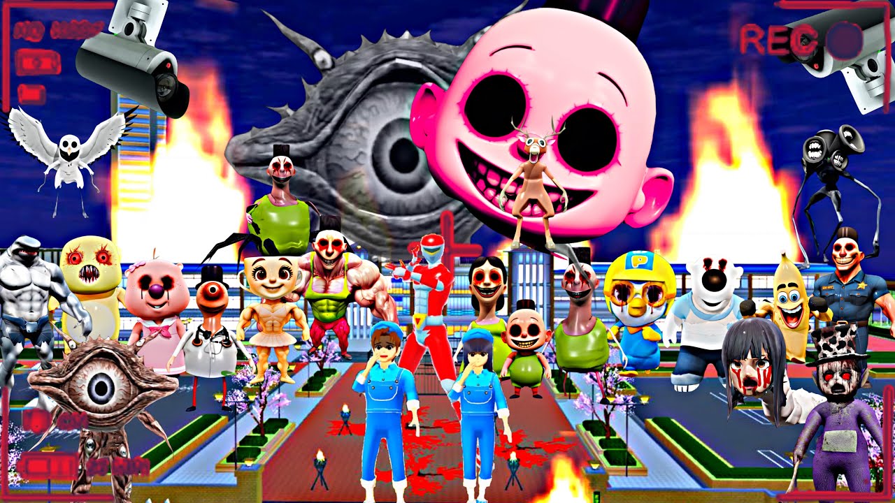 Yuta Mio Panik CCTV Merekam PASUKAN HAMMOD HABIBI Di Dunia Sakura 😱 | Sakura School Simulator