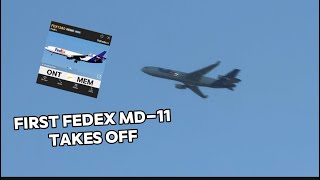 FEDEX MD11 TAKES OFF BY MY HOUSE