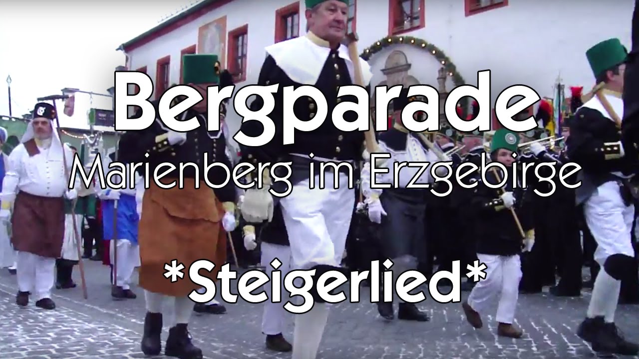 Bergparade Marienberg im Erzgebirge Sachsen 13.12.2009 Steigerlied