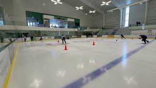 🏒 *1v1 Stop/ Start Angle Chase Station Race #hockeydrills #stationdrills