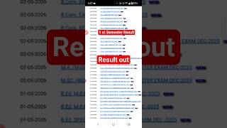 ru result 1st semester 2026 / RU BA BSc BCom BBA result 2026 latest update #rajasthanuniversity