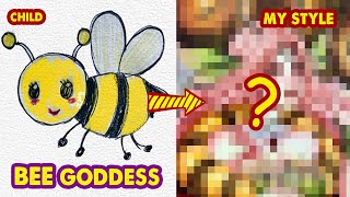 Drawing Goddess Of Bees With Watercolor Huta Chan Studio