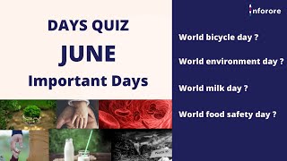 June Important Days | Important Days in June | Important Dates | June Month Quiz screenshot 1