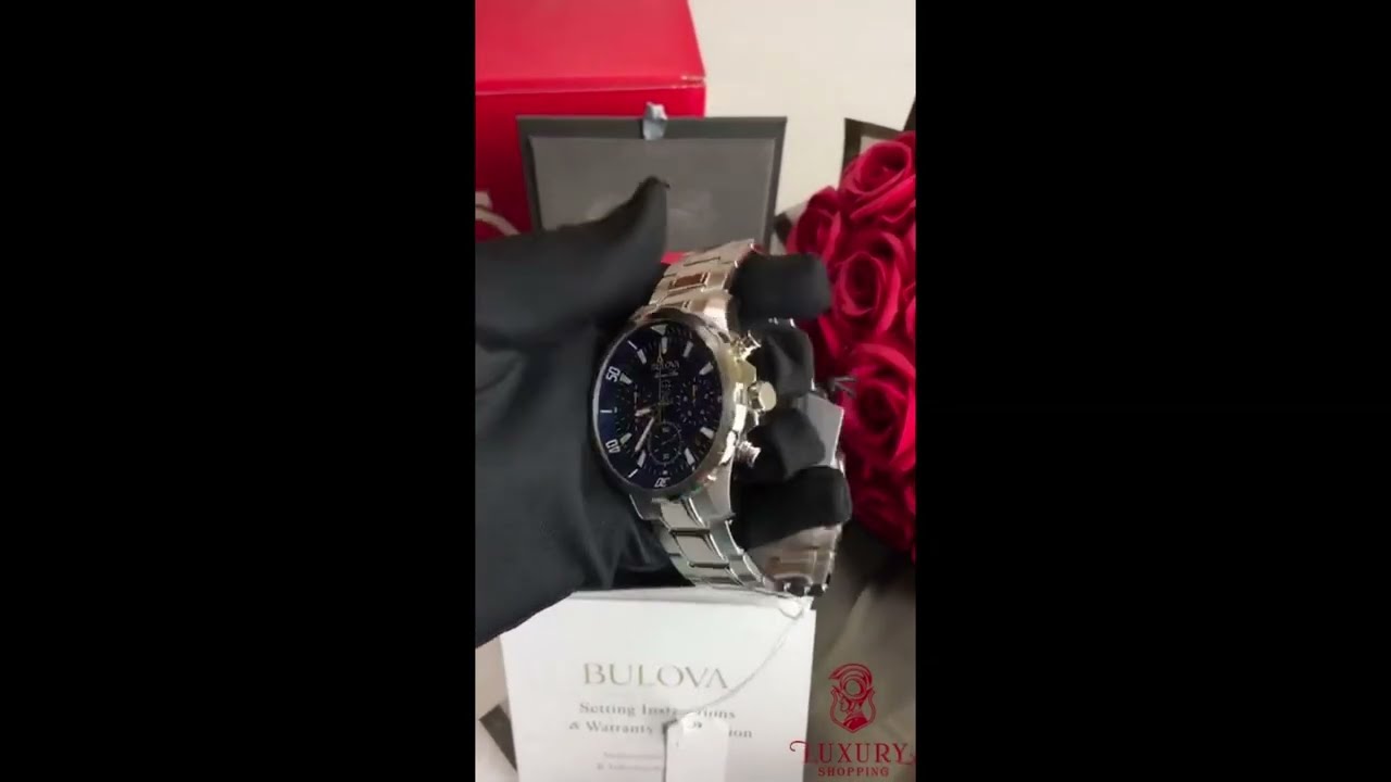 96B256 BULOVA MARINE STAR CHRONOGRAPH WATCH 43MM