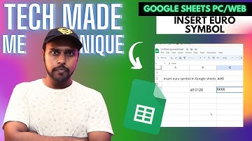 How to insert euro symbol in Google sheets | insert euro symbol in Google sheets pc