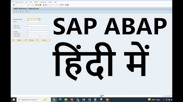 Learn Abap In Hindi Class 1 Data Dictionary. Pl connect on 6375524550 for ABAP Training.