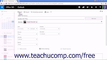 Outlook Web App Tutorial Creating a Meeting Request 2015 Microsoft Training