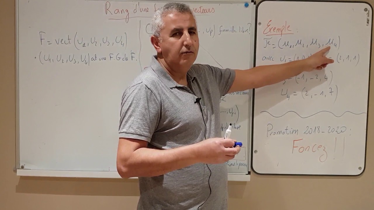 Rang d'une famille de vecteurs 1