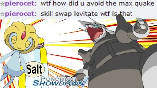 Skill Swap Uxie + Aggron DESTROYS salty Showdown VGC player!!! Pokemon Showdown Salt Rage