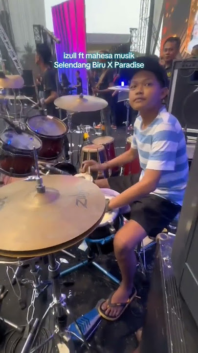 Izul yang nyoba kendang mas faris malah sahiba sing ndadi 😂 #dangdut #mahesamusic #izull