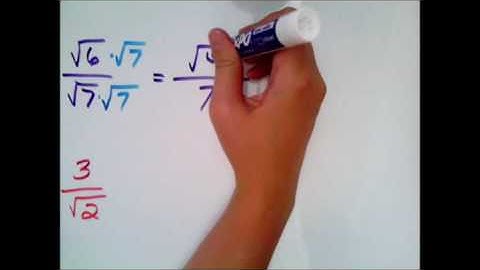 Rationalizing a denominator, quotient involving square roots